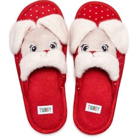 Resim Twigy Bunny Çocuk Ev Terliği Kırmızı 30/35 CC0121 Kırmızı 