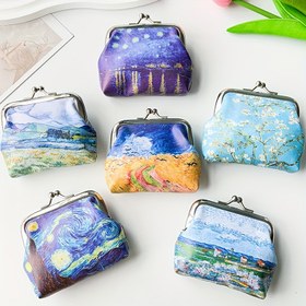 Resim Canlı Manzara Baskılı Sanatsal Para Cebi - Hafif, Kilit Kapatma, Para, Makyaj, Anahtar ve Kartlar İçin İdeal, Tüm Mevsimler ve Günlük Kullanım İçin Mükemmel Hediye, Günlük Eşya|Sanatsal Para Cebi|Suni Deri Çanta 
