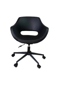 Resim Bilgisayar Sandalyesi Çalışma Koltuğu Siyah Metal Ayaklı Siyah Re 