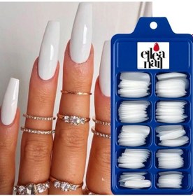 Resim Ellea Nail Takma Tırnak Kemik Rengi 100 Adet 