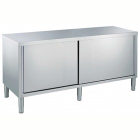Resim Electrolux Professional Dolaplı Çalışma Tezgahı, 1 Ara Raflı, 2 Kayar Kapılı, (6 Ayaklı) - 2000mm TN2000EN 