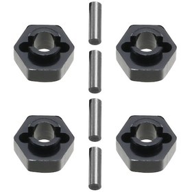 Resim Hombey Axial Scx24 Axı90081 1/24 Rc Araba İçin Alüminyum Hex Bağlayıcı Siyah - 8 7 4.5mm Boyut, 4 Adet 