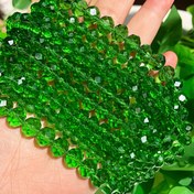 Resim 4/6/8mm Şeffaf Yeşil İşlemeli Kristal Cam Boncuklar Gevşek Aralık Boncuklar DIY Bileklik Kolye El Sanatları Takı Yapım Malzemeleri için 