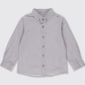 Resim Panço Erkek Bebek Basic Lila Oxford Gömlek 