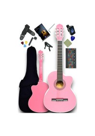 Resim Cg-3901pk Klasik Gitar 4/4 Sap Ayarlı Kesik Kasa Full Set 