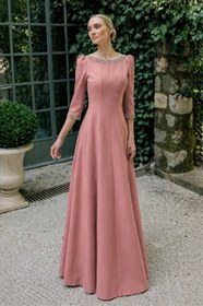 Resim ELIRA ELBİSE - PUDRA PEMBE / 44 