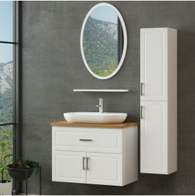 Resim Minar Sanya Banyo Dolabı 85cm As2k1ç+1ea1r+tzg+boy Beyaz 