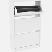 Resim Adore Flat Duo Kapaklı 3 Katlı Geniş Ayakkabılık 