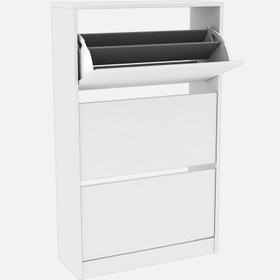 Resim Adore Flat Duo Kapaklı 3 Katlı Geniş Ayakkabılık 