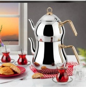 Resim Remetta Çaydanlık Aile Boy İlda Gold Gri 