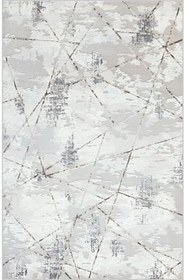 Resim Rovigo Dijital Baskı Yıkanabilir Kaymaz Taban Salon Halısı Ve Yolluk RVG0745, Gri, 100 x 150 
