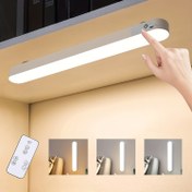 Resim 25.98cm / 41.66cm şarj edilebilir kablosuz LED dokunmatik hassas ışık uzaktan kumandalı manyetik dolap aydınlatması, dolap mutfak ayarlanabilir ışık, taşınabilir makyaj aynası 