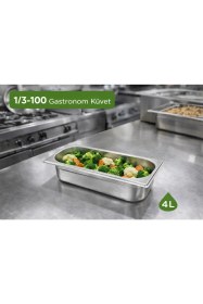 Resim Net Çelik Gastronom Küvet Gn 1/3-100 