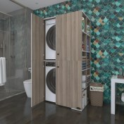 Resim Kenzlife çamaşır-kurutma makinesi dolabı kapaklı fedyenka crd 180*090*60 banyo arkalıksız 