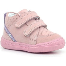 Resim Rakerplus Raya Hakiki Deri Pembe Cırtlı Kız Bebek Bot Pembe 