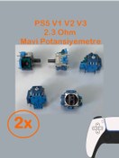 Resim 2 Adet Ps5 Analog Motoru Tüm Kollar Ile Uyumlu Mavi Renk 2.3k Ohm 
