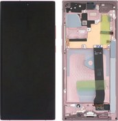 Resim Te Samsung Uyumlu Note 20 Ultra N985 Uyumlu Çıtalı Oled Lcd Ekran Pembe 