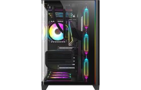 Resim Dragos Ocean Curved Pro V2 7x Argb Fan USB 3.0 Typec 750W 80+ Atx Oyuncu Bilgisayar Kasası Siyah 