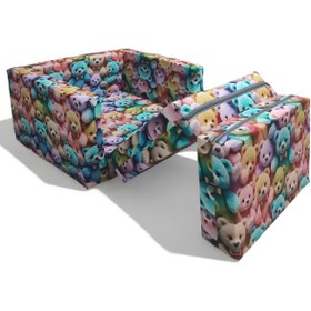 Resim LENSA HOME Çocuk Koltuğu Komple Sünger Katlanabilir Yataklı - Çocuk Minderi (0-4 YAŞ) 