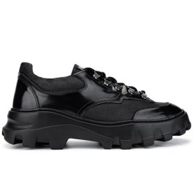 Resim Tamer Tanca Erkek Hakiki Deri Siyah Sneakers & Spor Ayakkabı 