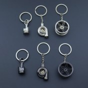 Resim 3 adet Çelik Alaşım Araba Anahtarlıkları - Piston, Turbo, Tekerlek Tasarımı, Araba Tutkunları için Benzersiz Otomotiv Aksesuarları, Araba Sevginler için İdeal Hediye, Araba Anahtarlık Aksesuarları | Benzersiz Anahtarlık Tasarımı | Dayanıklı Çelik Alaşım 