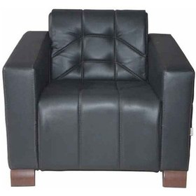 Resim İtalo Deri Tekli Bekleme Koltuğu Siyah 