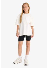 Resim Defacto Kız Çocuk Baskılı Biker Tayt B0843a825hsbk81 SiYAH 