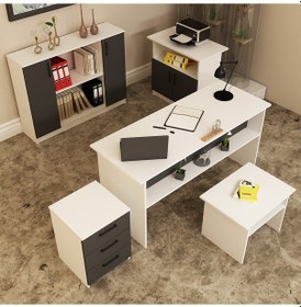 Resim KALENDER DEKOR MERKÜR-1-2-3-4-5 OFİS BÜRO MASASI TAKIMI MRK14 