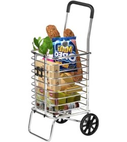 Resim Büro Ev Ofis Yazlık İçin Katlanır Taşınır Alışveriş Pazar Arabası 