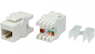 Resim Netlink Cat6 Keystone Jack 180 Derece (Beyaz) 