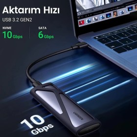 Resim UGREEN M.2 SATA/NVMe Sabit Disk Kutusu, 90264 
