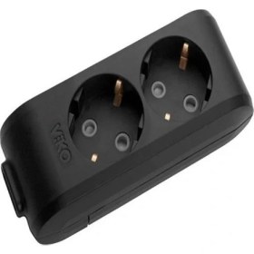 Resim Viko İkili Top. Priz Klemensli Ç.K. Siyah Renk Kablosuz 