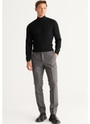 Resim AC&Co / Altınyıldız Classics Erkek Grı Slim Fit Dar Kesim Yan Cepli Beli Lastikli Pantolon Gri 