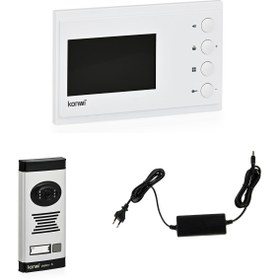 Resim konwi intercom Görüntülü Diafon Seti Villa tipi Konwi vspro Monitör Kameralı Zil Paneli 40w Güç Kaynağı 