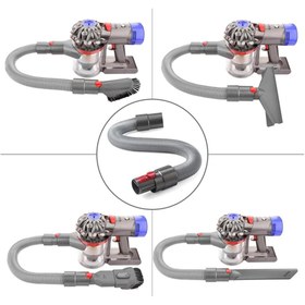 Resim V10 Uyumlu Temizlik Başlık Seti I Hortum + Fırça Uç 