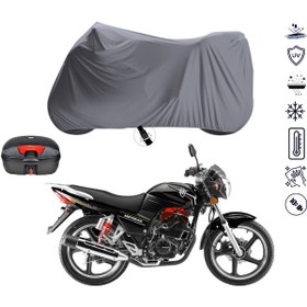 Resim Asya Ultra 150 Arka Çanta Uyumlu Motosiklet Branda Su Geçirmez Motor Branda 