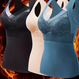 Resim 3 adet Kadın Kış Dantel Termal Atlet - Kalın Sıcak İç Çamaşırı, Kontrast Dantel Kenar, Orta Destek ve Dahili Sütyen Pedleri, Düz Renk (Yeşil/Beyaz/Pembe) Katlama, Rahat ve Resmi Giyim için, Kış Atletleri, Katlama Temel, Zarif İç Çamaşırı, Rahat Uygunluk, Sıcaklık Temel, Şık İç Çamaşırı, Yumuşak Kumaş, Sıcaklık Arayanlar, Kadın Uzun Kollu V Yaka Sıcak İç Çamaşırı, Kadın Dantel Uzun Termal Pantolon, Kadın Sütyen, Kadın İç Çamaşırı Seti, Sütyen ile Kaplı Termal Üst 