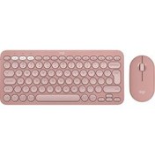 Resim Logitech Pebble 2 Multi-Device Bluetooth Kablosuz Klavye & Mouse Seti Pembe 920-012247 