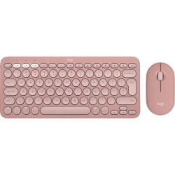Resim Logitech Pebble 2 Multi-Device Bluetooth Kablosuz Klavye & Mouse Seti Pembe 920-012247 