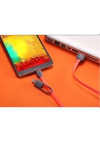 Resim Micro Usb Şarj Kablosu Çift Başlı 