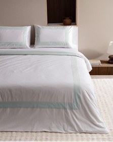 Resim Madame Coco Valette King Size %100 Pamuk Nevresim Takımı - Beyaz/mavi 8684427205044 Beyaz 