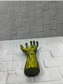 Resim Sanatsal El Formu Heykel Altın Yeşil Tasarım Hediyelik Dekor 