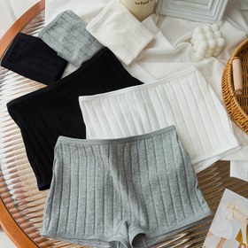 Resim 6-Pack Kadın Orta Yükselişli Kabarık Kutu İç Çamaşırı - Yumuşak Nefes Alabilen İç Çamaşırı, Düz Renk (Siyah/Beyaz/Gri) Elastik Bel ve Manşetler ile, Günlük Konfor için Minimalist Tasarım, Rahat İç Çamaşırı, Basit Stil, Pürüzsüz Dokuma, Kadın Yüksek Bel Geniş Bacaklı İç Çamaşırı, Kadın İç Çamaşırı, Kutu/Boxer/Boxer Şort/Panty/Panty Kadın İç Çamaşırı, Kadın Kısa Giyim 