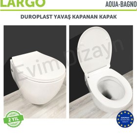 Resim Aqua Bagno Largo - Yavaş Kapanan Klozet Kapağı - Duroplast 