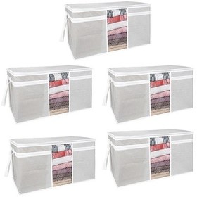 Resim 5 Adet Pencereli Yastık Hurcu 75x40x40 Cm - Gri 4401 