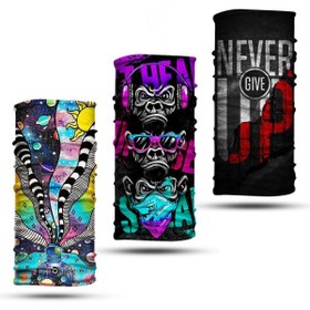Resim dairaksesuar 3'lü Set Bandana Erkek Bandana Kadın Bandana Motosiklet Bandana Boyunluk Balaklava Outdoor 