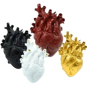 Resim Xurunkeji Simülasyon Kalp Şeklinde Reçine Vazo 4 Renk Kalp Şeklinde Düzenleme Saksı Bitkisi Ev Çalışma Ofisi Süsü İçin Uygun 