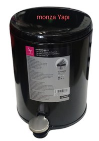 Resim Primanova Cigo Pedallı Çöp Kovası Soft Siyah 6 L Siyah 