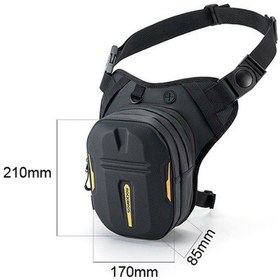 Resim Pazly Rockbros Motosiklet Çantası - Bel, Göğüs, Bacak İçin Çok Amaçlı Nefes Alabilir Bisiklet Ekipmanı - Siyah, 210x170x85mm 