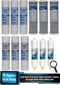 Resim Açık Kasa Su Arıtma Cihazı Uyumlu 4 Aşamalı Cift Sedimentli Ekonomik Avantajlı Paket 